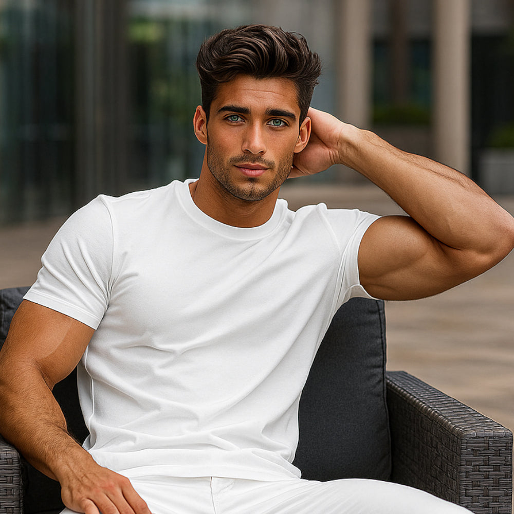 ACTIV BASIC R.NECK T-SHIRT - OFFWHITE