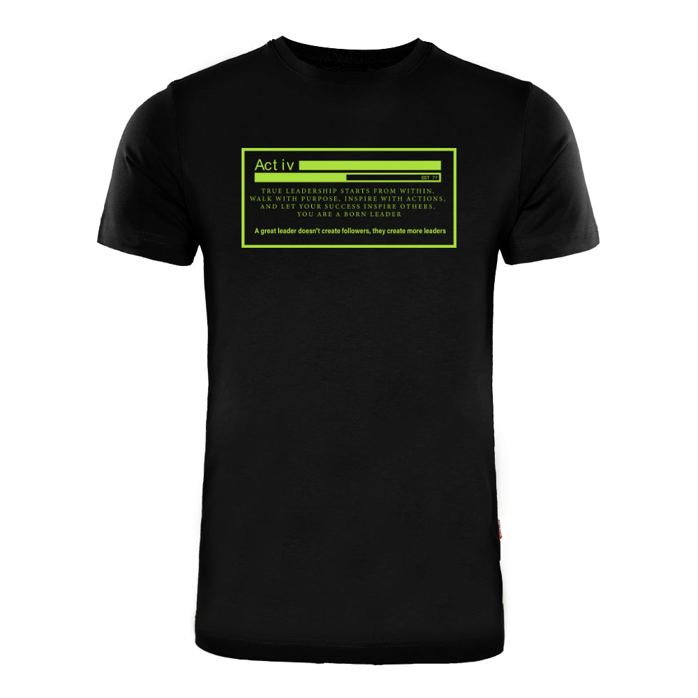 ACTIV PRINT R.NECK T-SHIRT - BLACK - Activ Abou Alaa