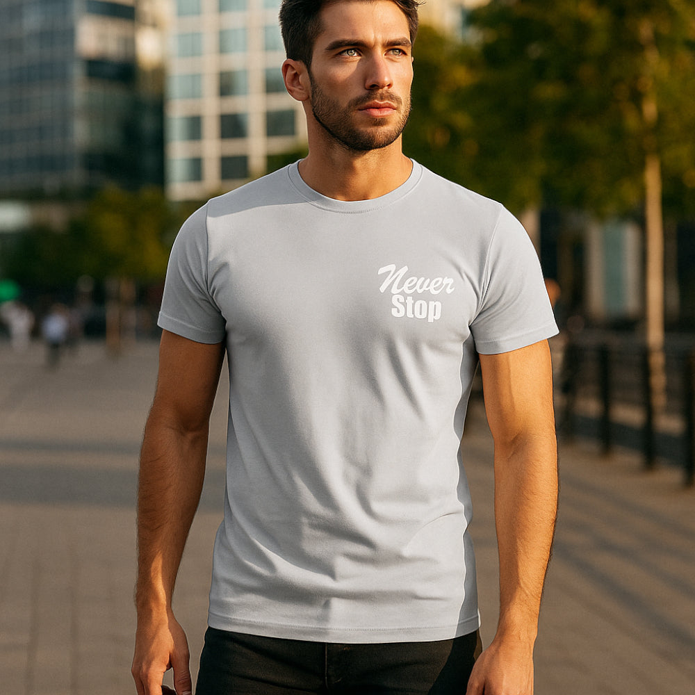 ACTIV GRAPHIC R.NECK T-SHIRT - GREY