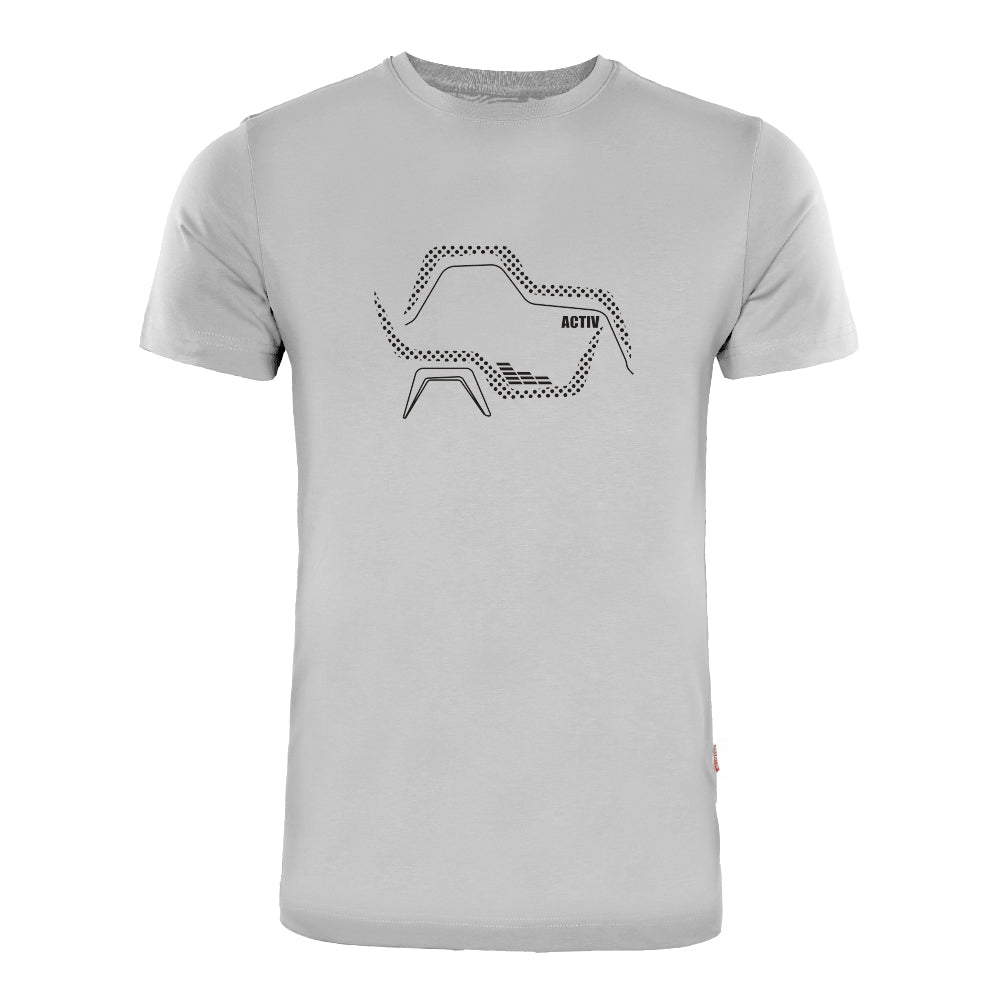 ACTIV PRINT R.NECK T-SHIRT - GREY - Activ Abou Alaa