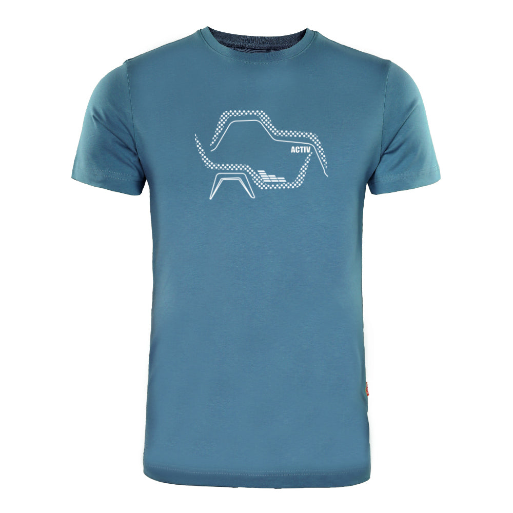 ACTIV PRINT R.NECK T-SHIRT - INDIGO - Activ Abou Alaa