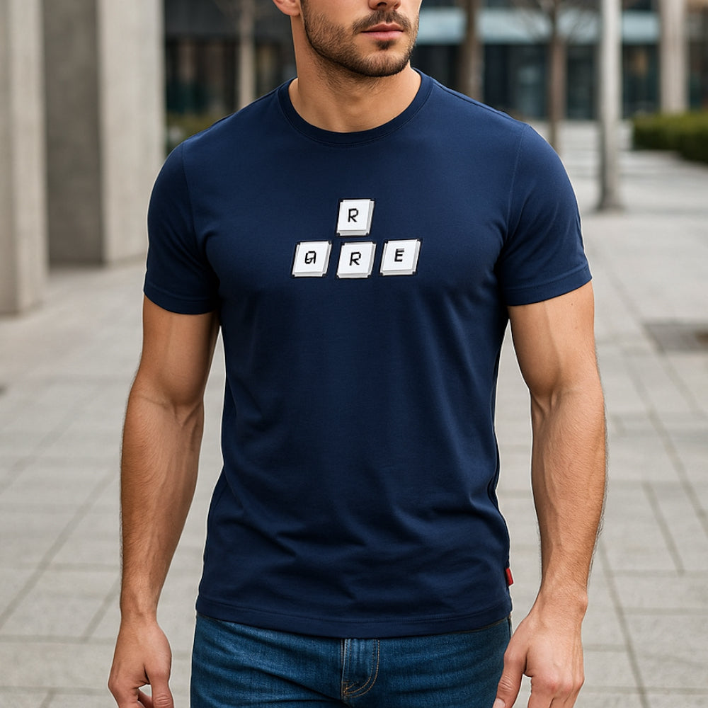 ACTIV GRAPHIC R.NECK T-SHIRT - NAVY