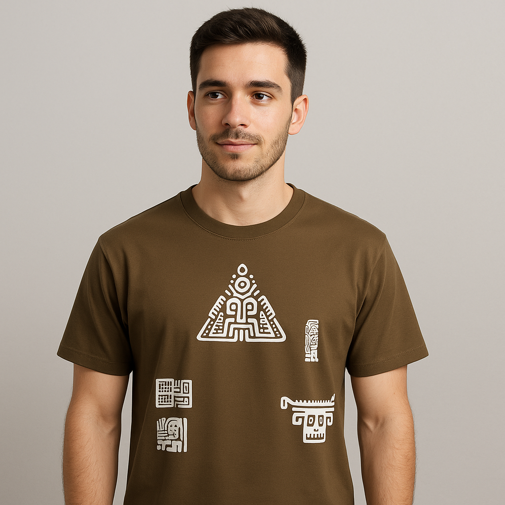ACTIV GRAPHIC R.NECK -OVRSIZE T-SHIRT - BROWN - Activ Abou Alaa