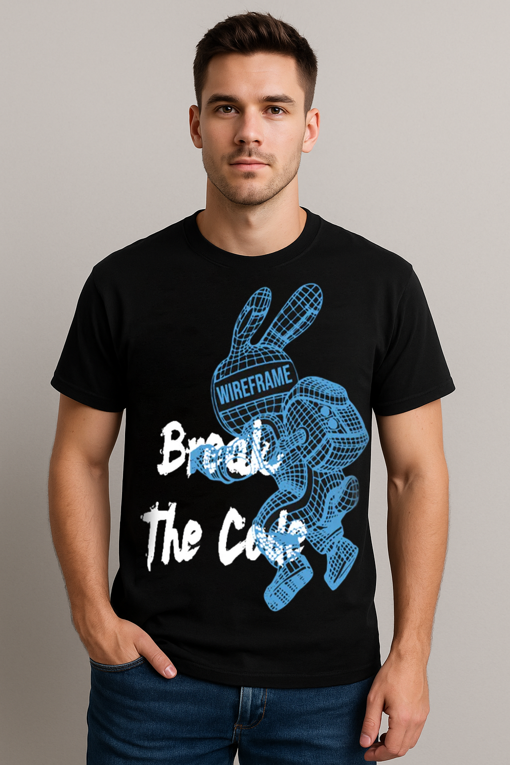 ACTIV GRAPHIC R.NECK -OVRSIZE T-SHIRT - BLACK - Activ Abou Alaa