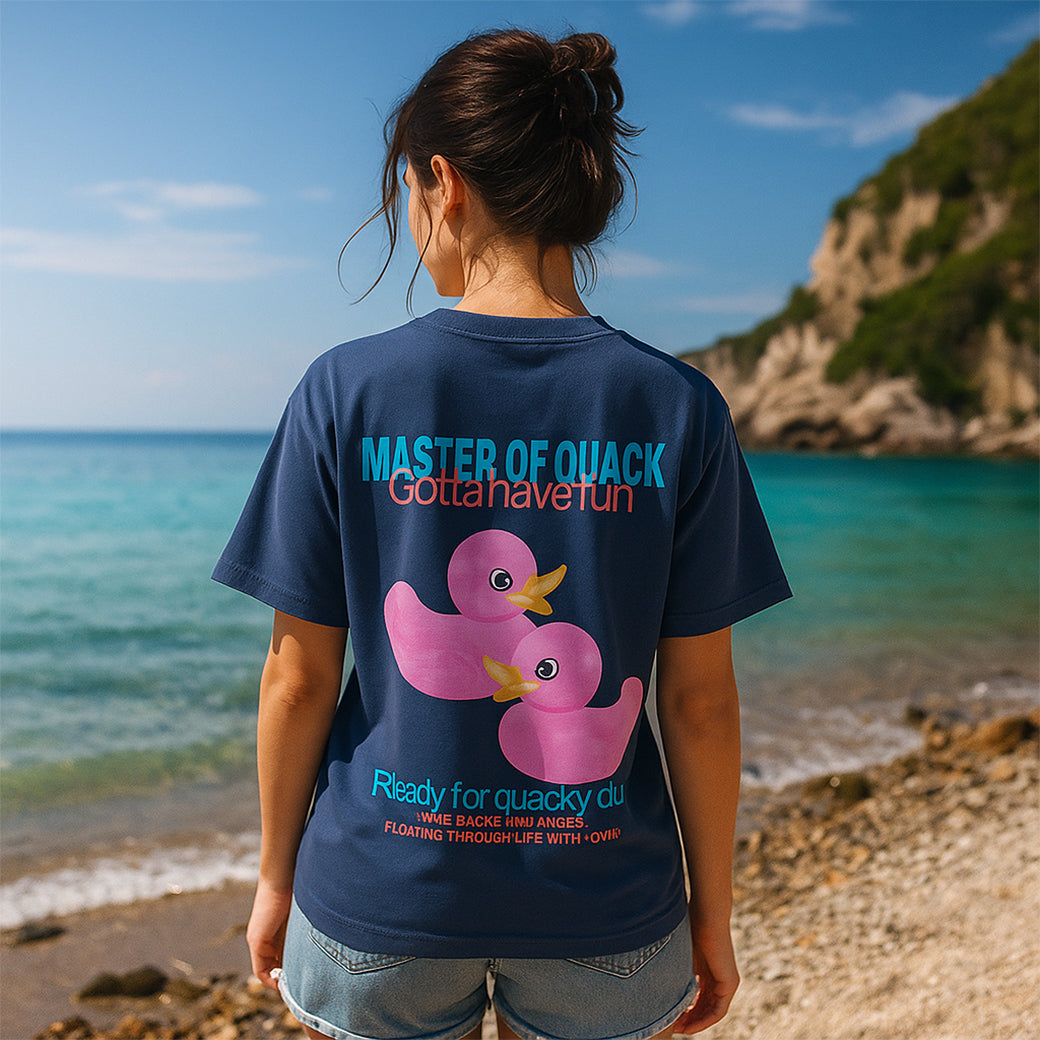 ACTIV GRAPHIC R.NECK -OVRSIZE T-SHIRT - NAVY
