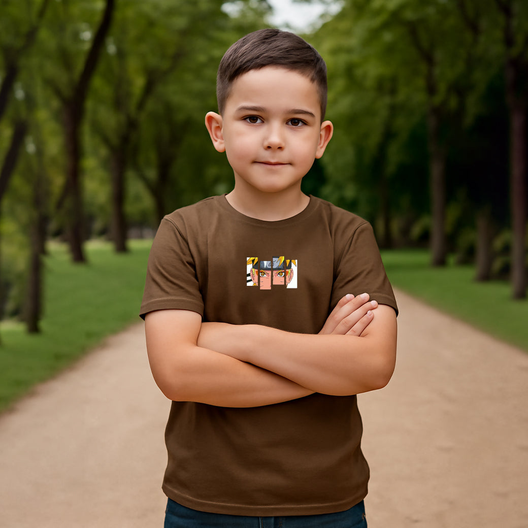 ACTIV GRAPHIC R.NECK T-SHIRT - BROWN