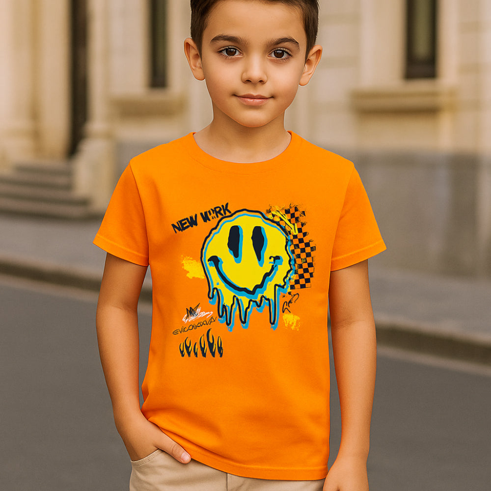 ACTIV GRAPHIC R.NECK T-SHIRT - ORANGE