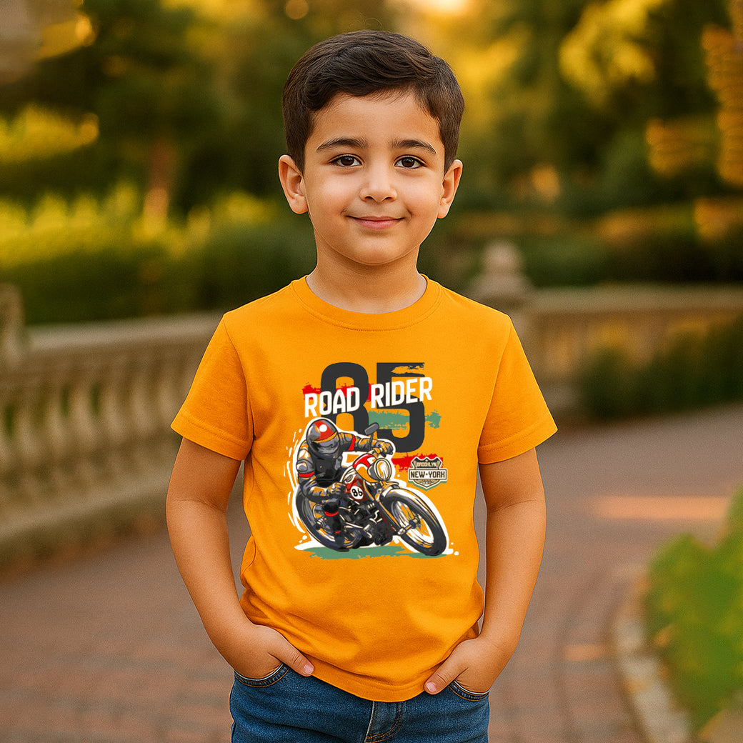ACTIV GRAPHIC R.NECK T-SHIRT - MUSTARD