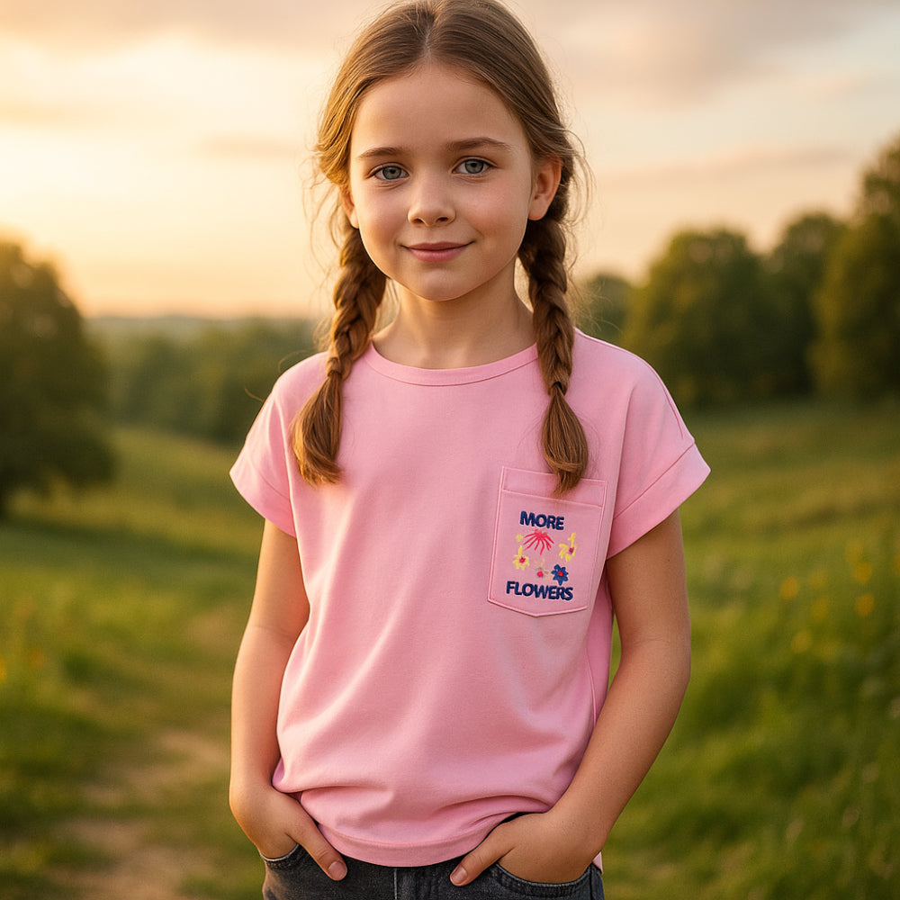ACTIV POCKET R.NECK T-SHIRT - ROSE