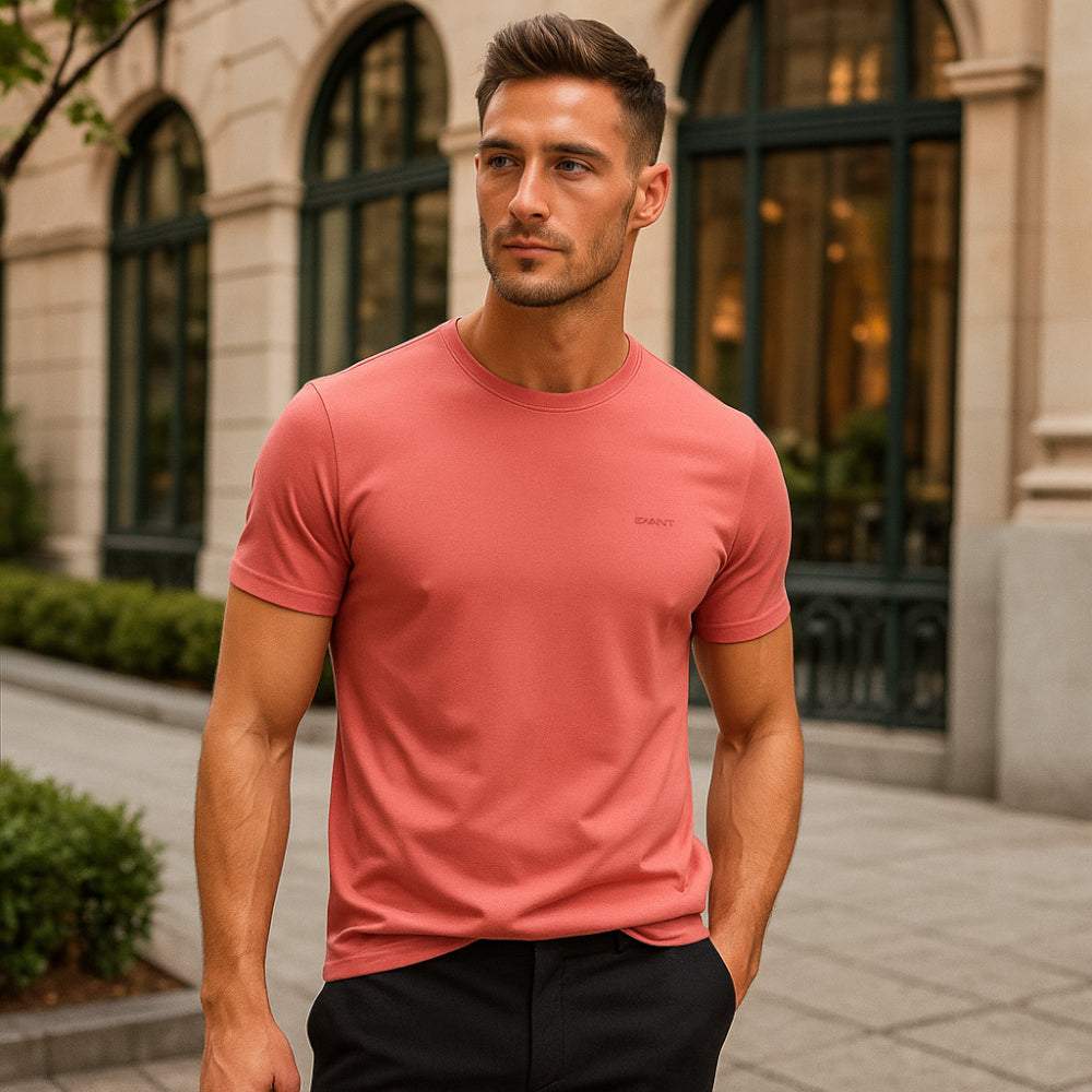 ACTIV EMB R.NECK T-SHIRT - KASHMIR