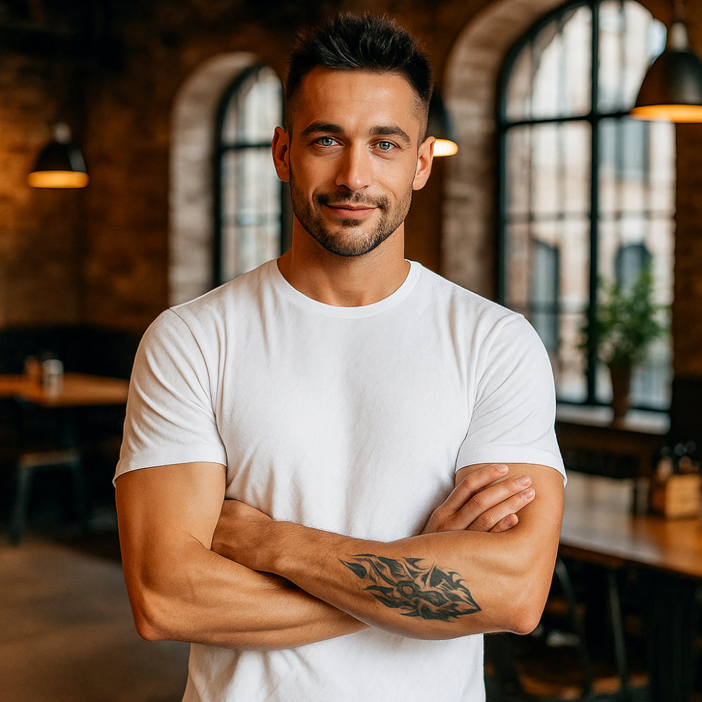 ACTIV EMB R.NECK T-SHIRT - OFFWHITE - Activ Abou Alaa