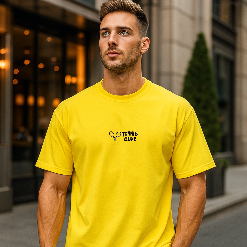 ACTIV GRAPHIC R.NECK -OVRSIZE T-SHIRT - YELLOW