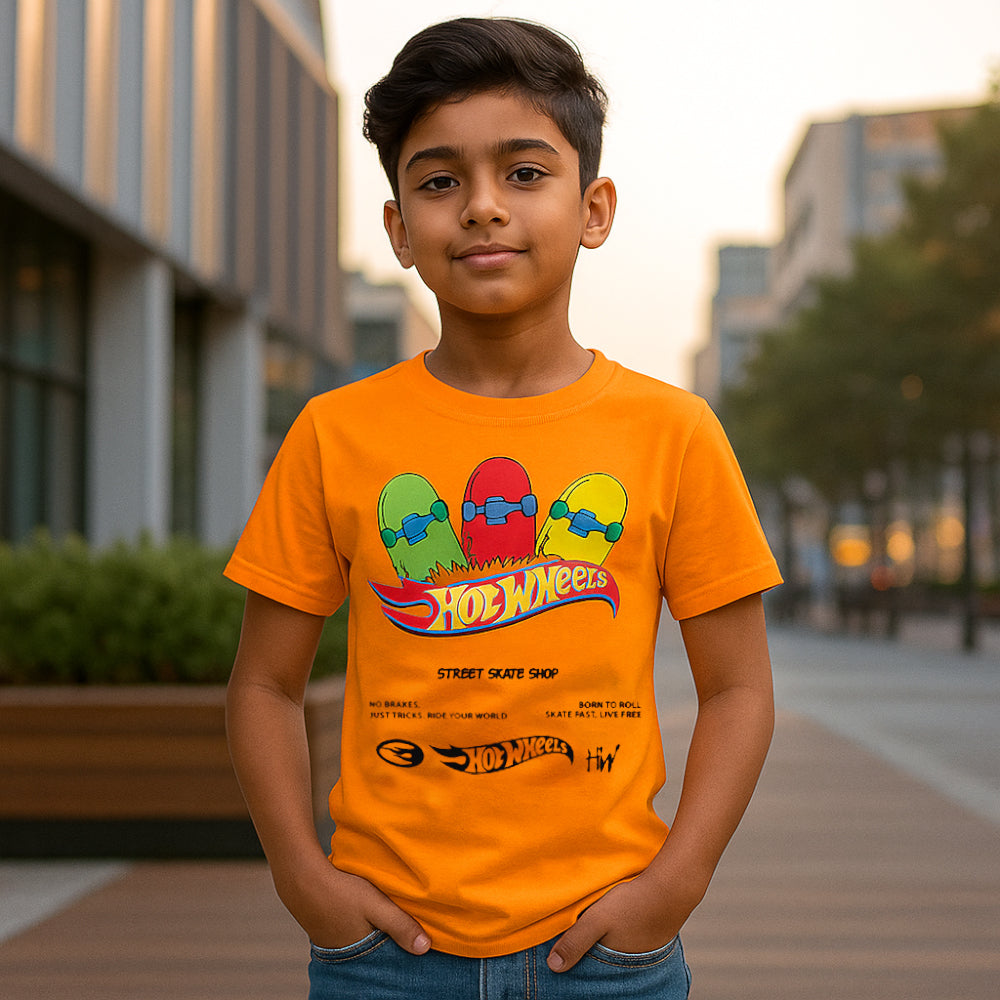 ACTIV GRAPHIC R.NECK T-SHIRT - ORANGE