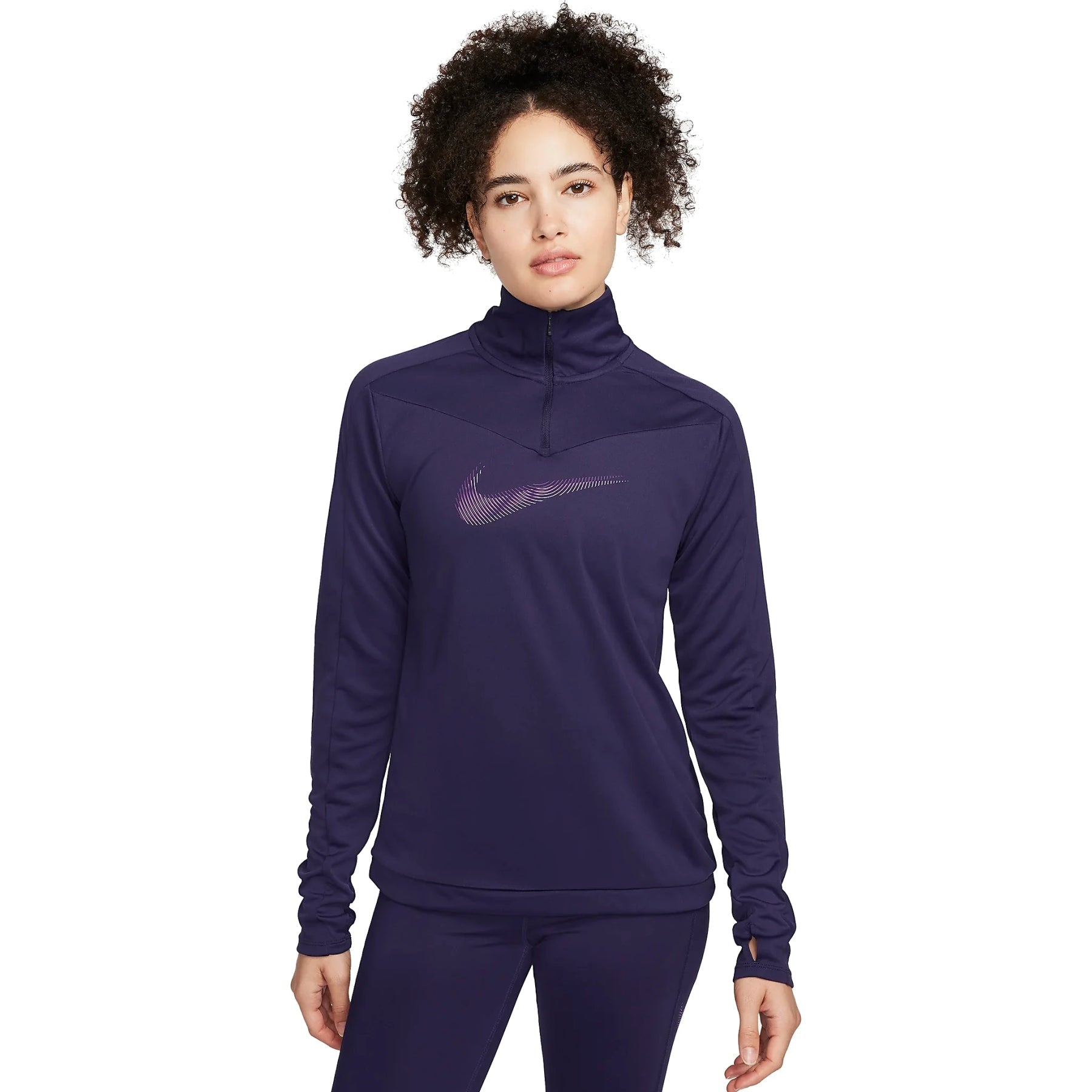 W NK DF SWOOSH HBR HZ PACER LS - PURPLE FB4687-555 Activ Abou Alaa