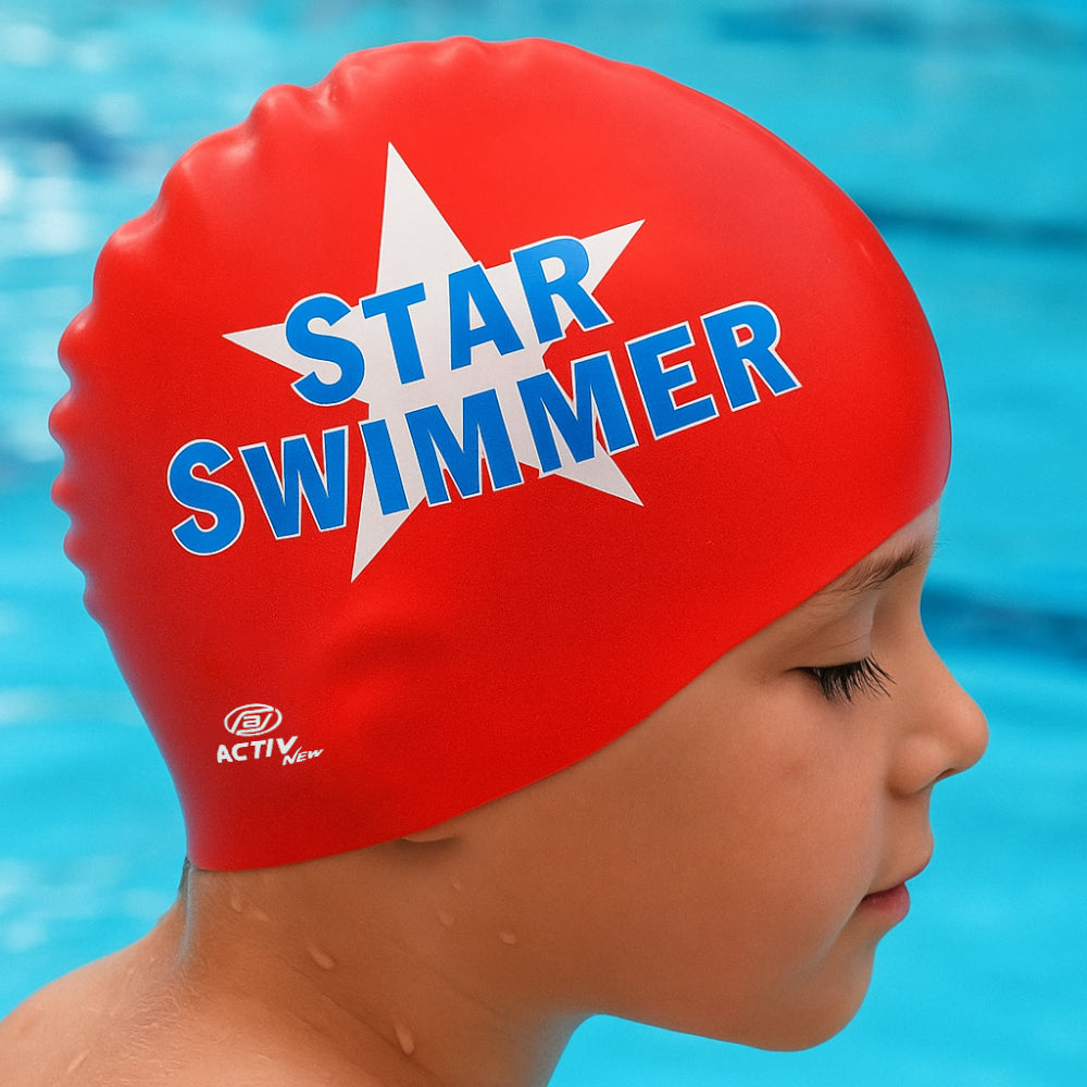 ACTIV Kids Swimming cap - Red - Activ Abou Alaa