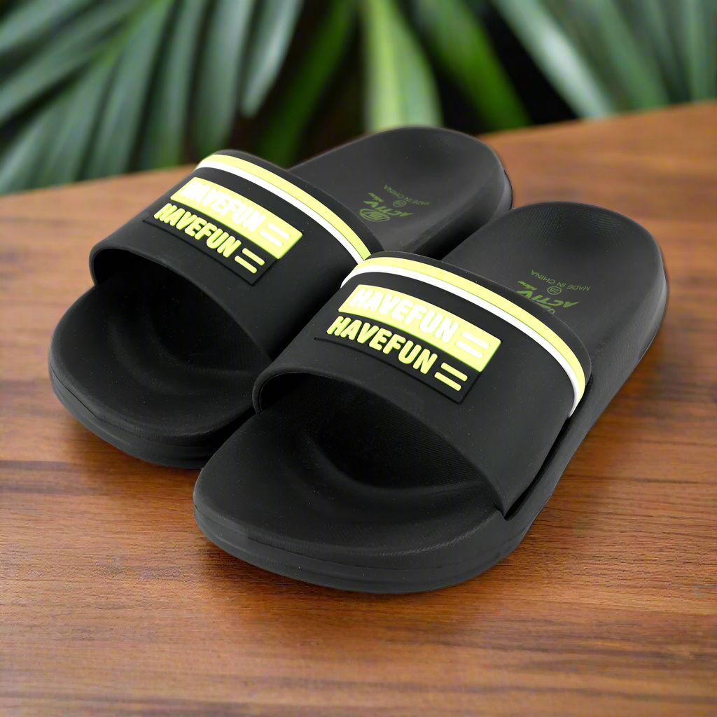 ACTIVNEW KIDS SLIPPER - BLACK