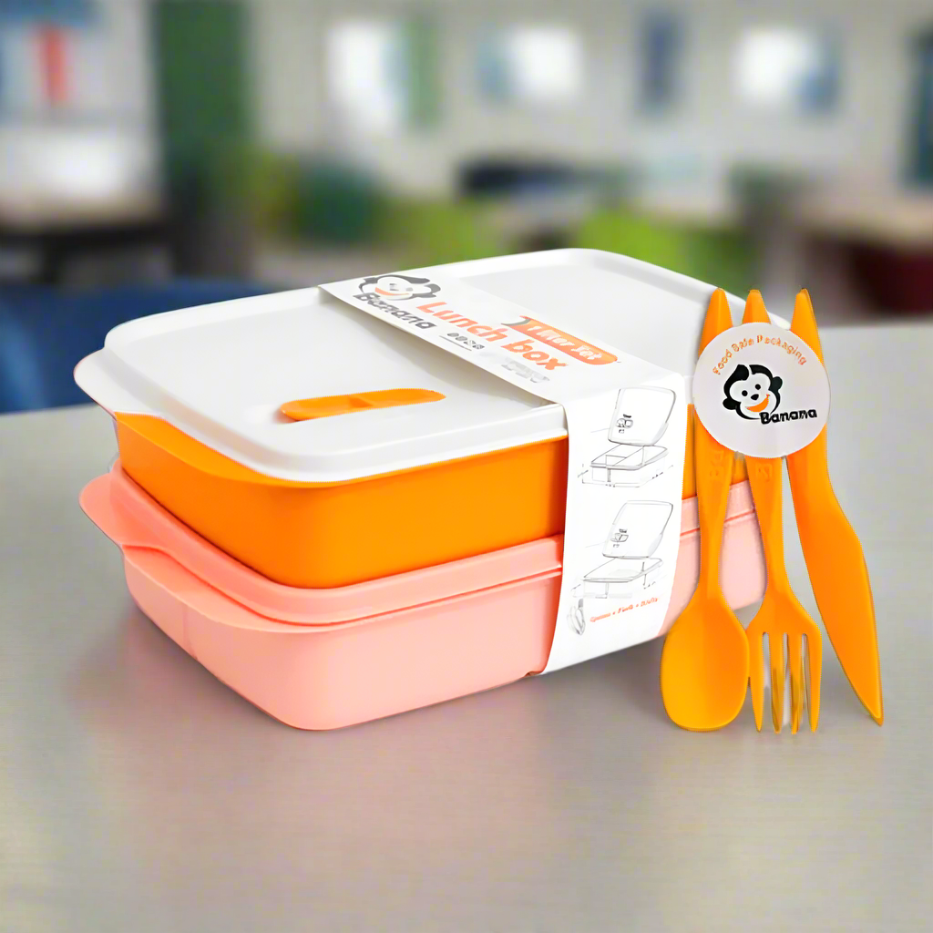BANANA LUNCH BOX 2 pcs - COLORS