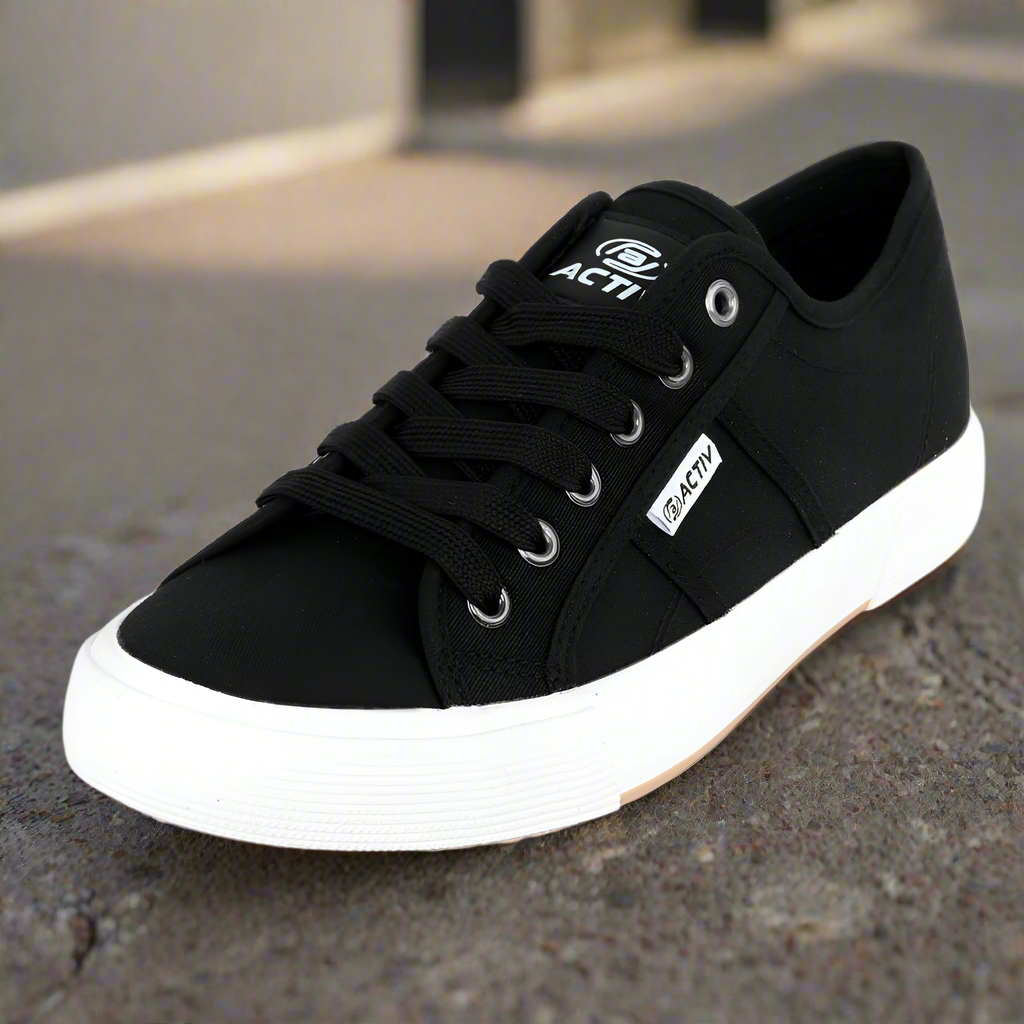 ACTIV CANVAS SHOES - BLACK