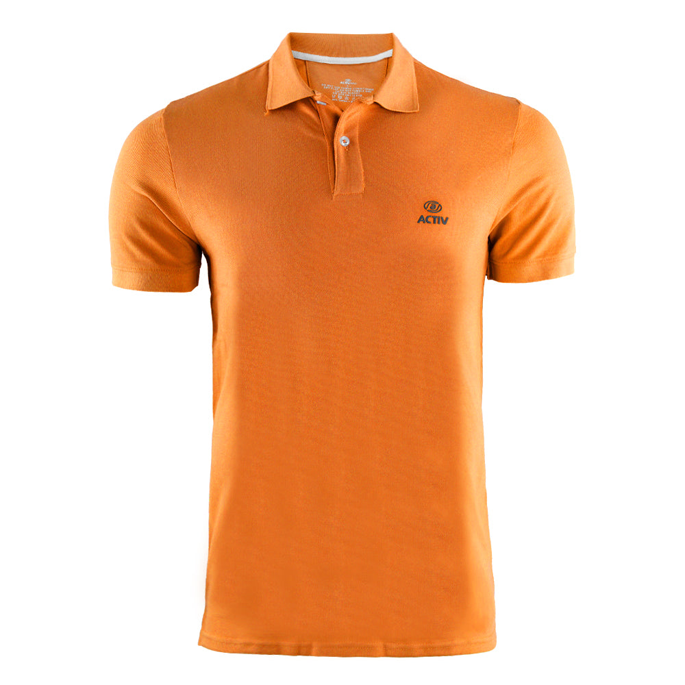 ACTIV PRINT CASUAL POLO - ORANGE