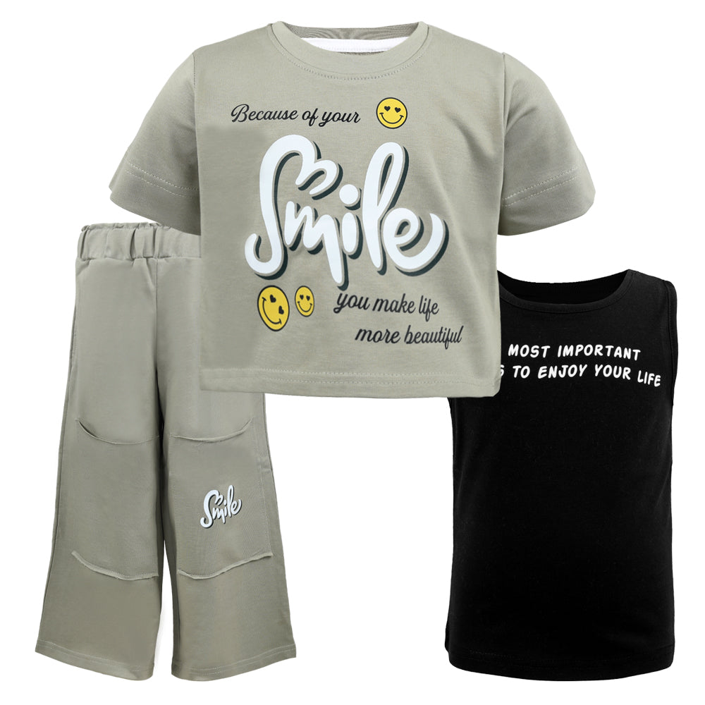ACTIV GRAPHIC CASUAL SET*3 - KHAKI