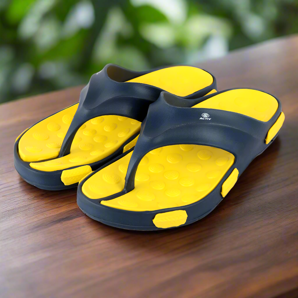 ACTIV FLIP FLOP SLIPPER - NAVY*YELLOW