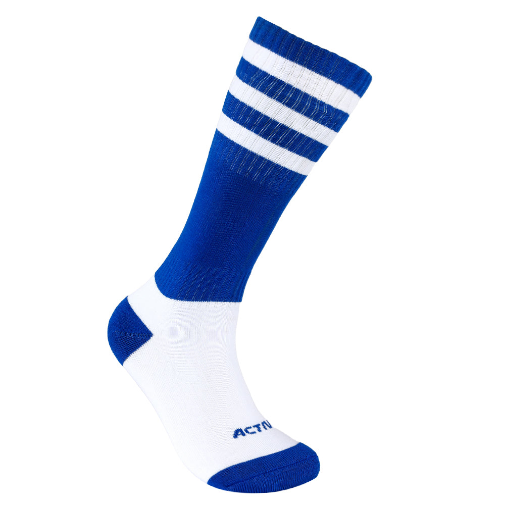 ACTIV H-TOWEL SOCCER SOCKS - BLUE*WHT