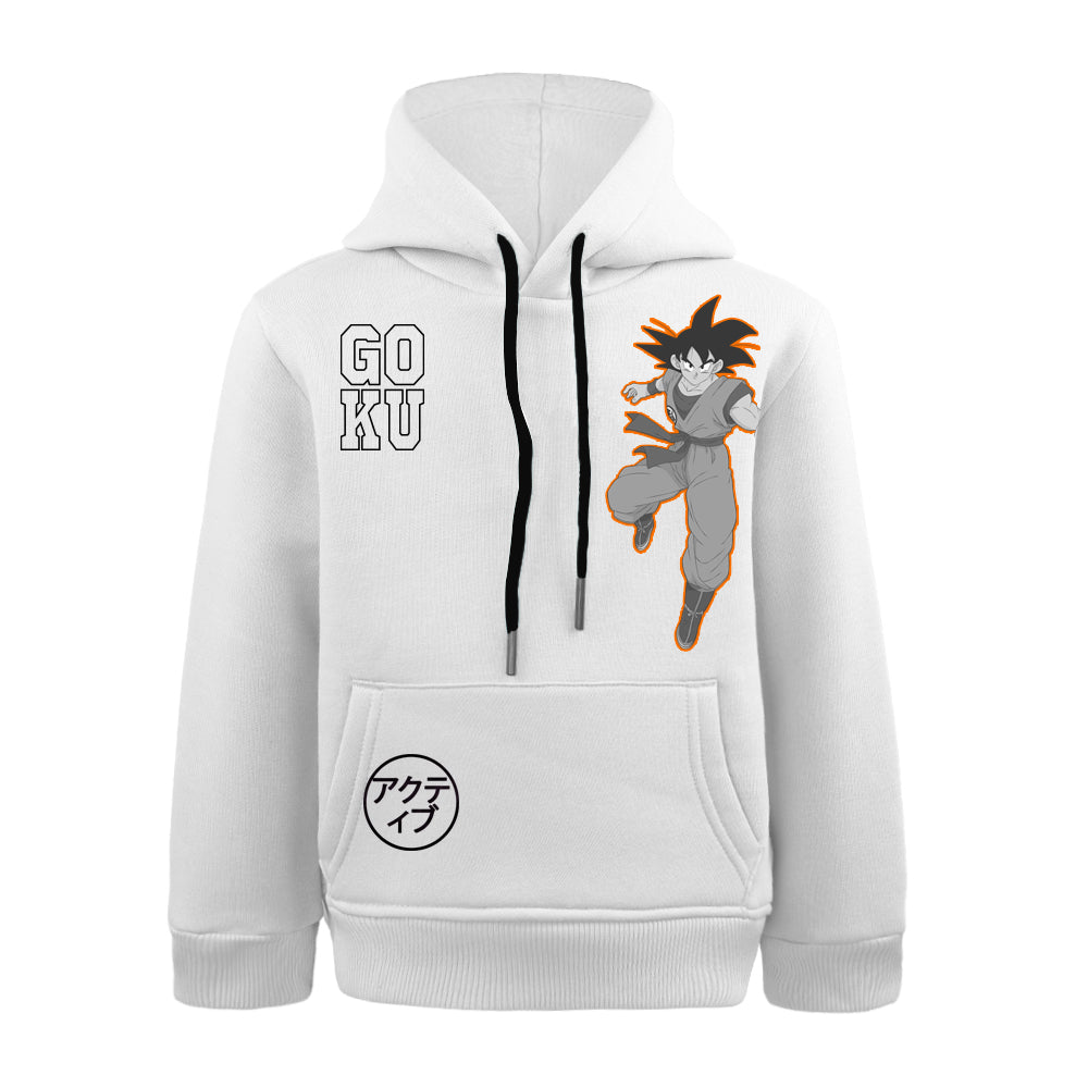 ACTIV GRAPHIC HOODIE SWEATSHIRT - WHITE