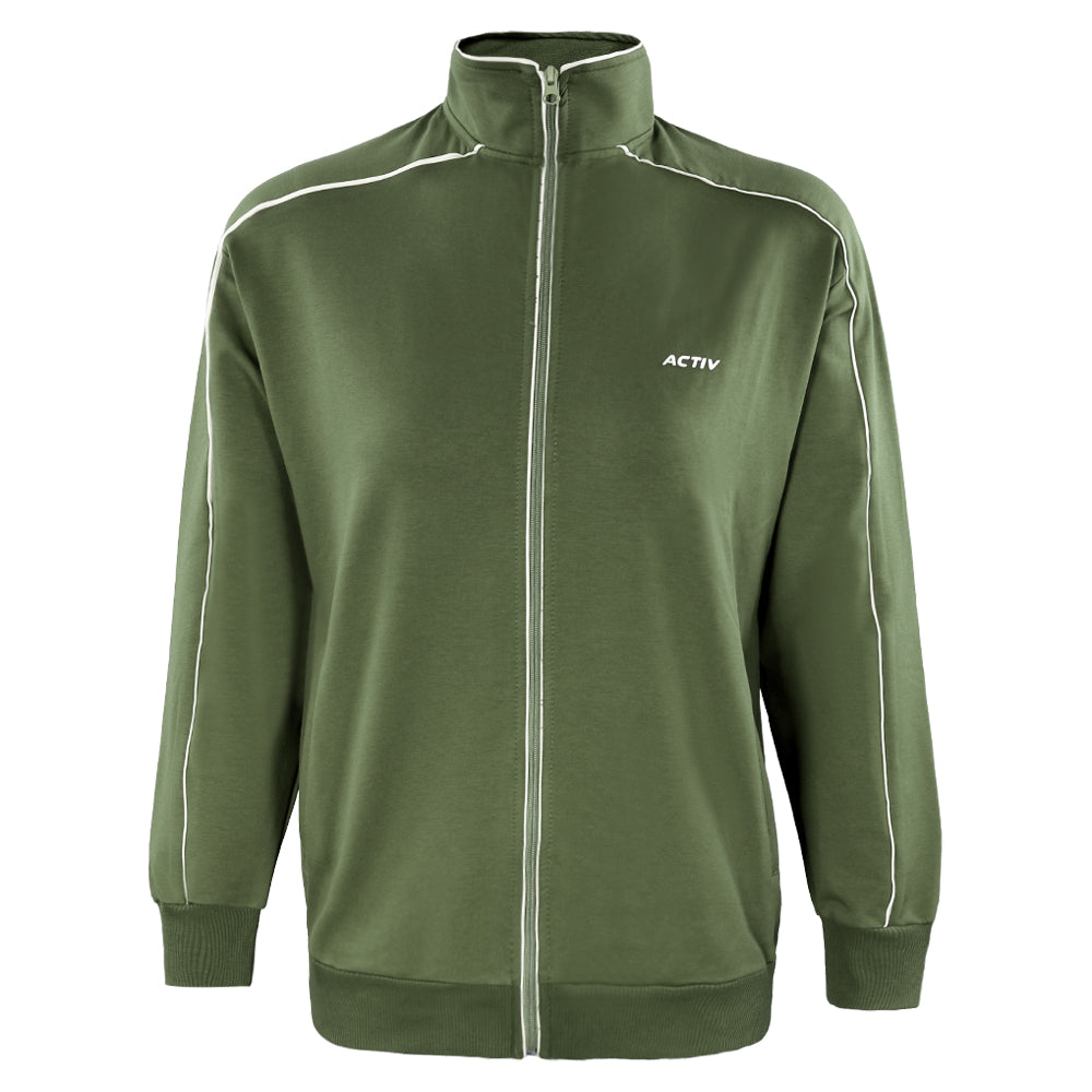 ACTIV BASIC ZIPPER TRACKTOP - OLIVE - Activ Abou Alaa