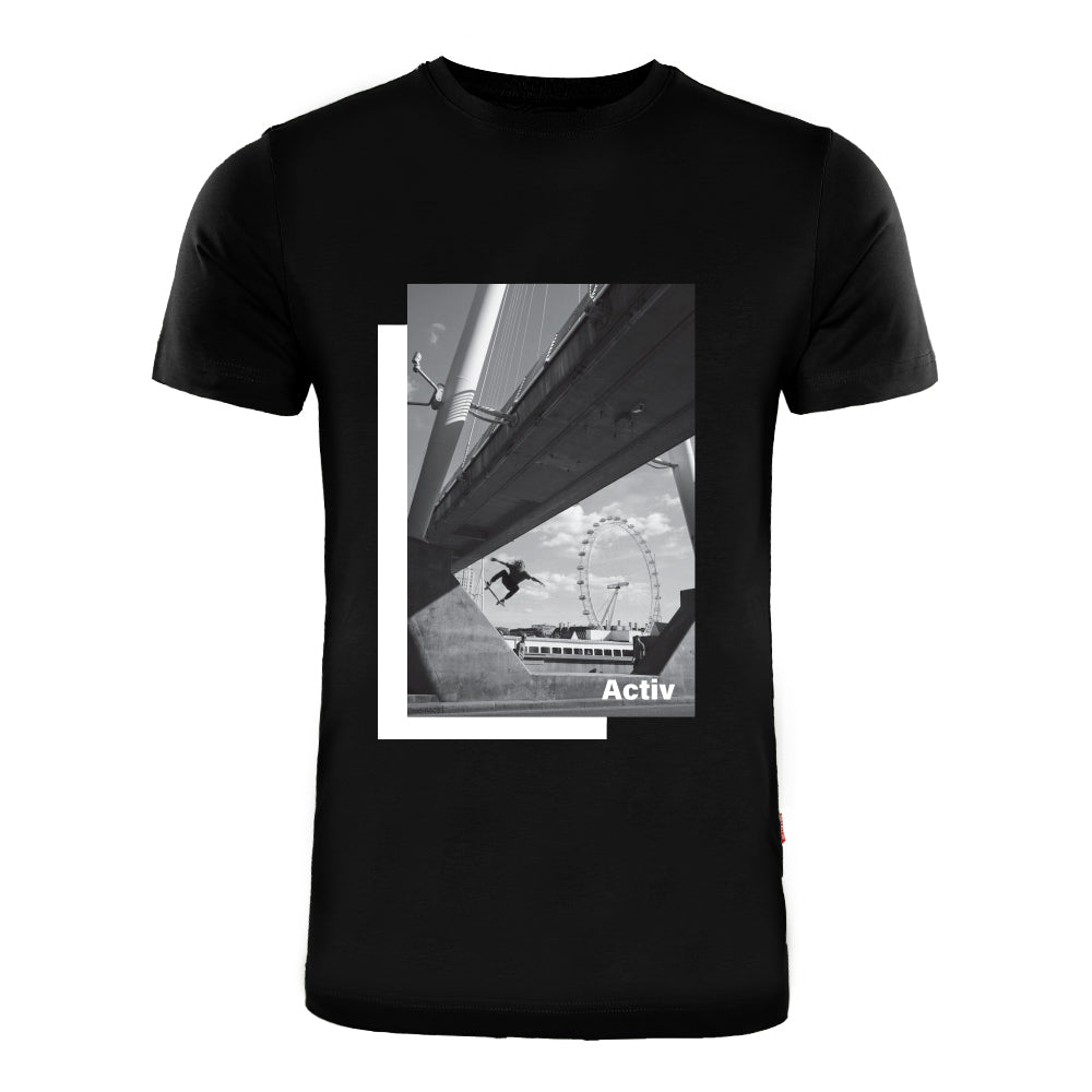 ACTIV GRAPHIC R.NECK T-SHIRT - BLACK - Activ Abou Alaa