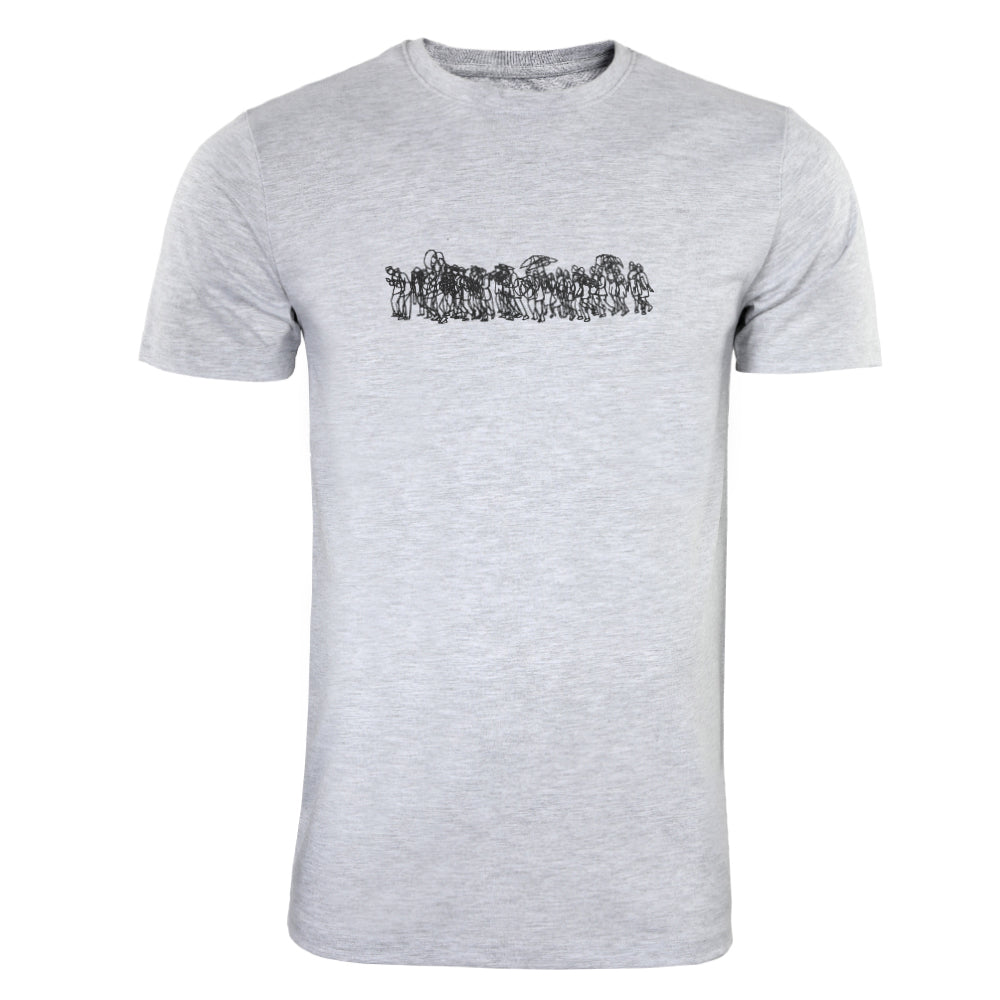 ACTIV EMB R.NECK T-SHIRT - H.GREY