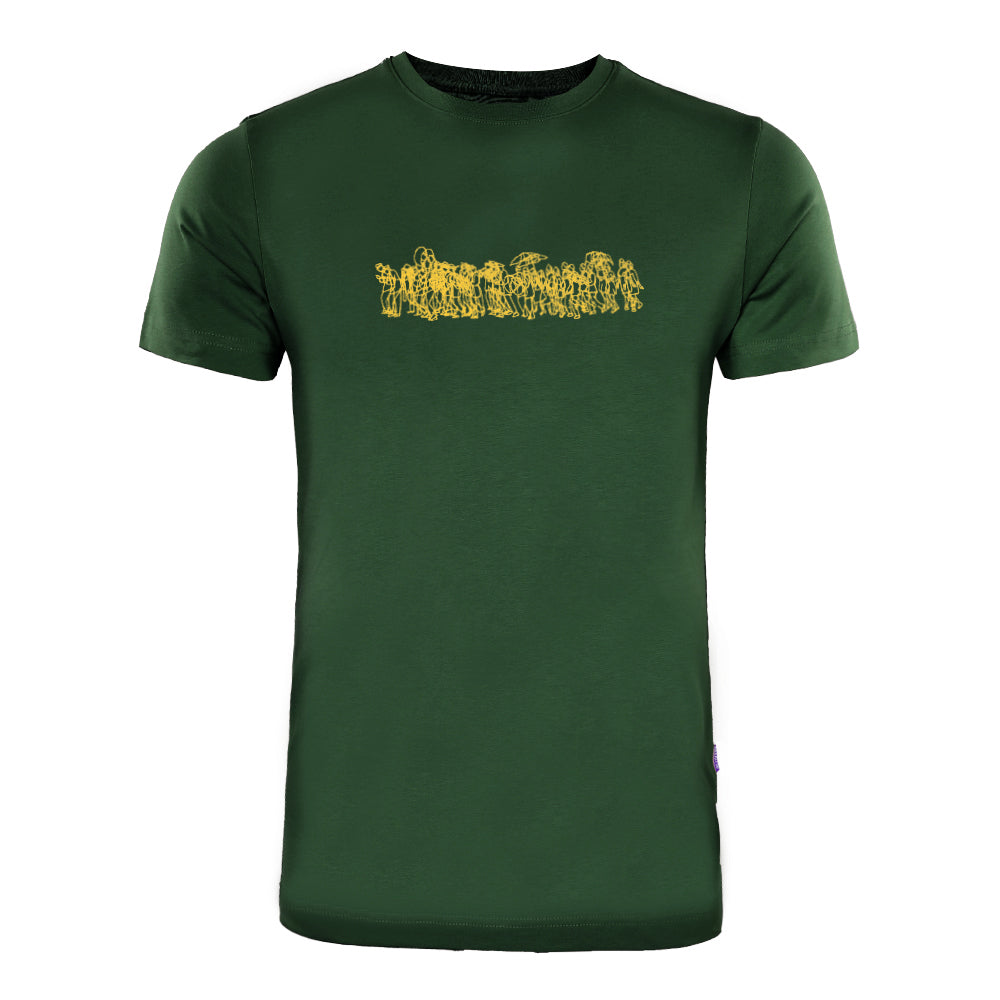 ACTIV EMB R.NECK T-SHIRT - D.OLIVE