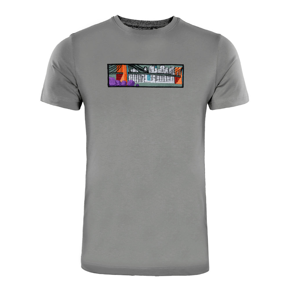 ACTIV EMB R.NECK T-SHIRT - D.GREY