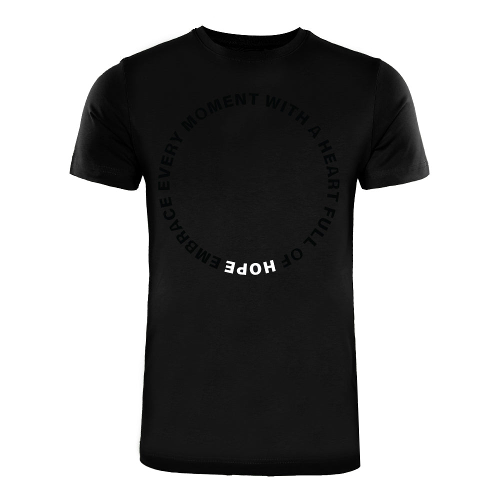 ACTIV EMB R.NECK T-SHIRT - BLACK