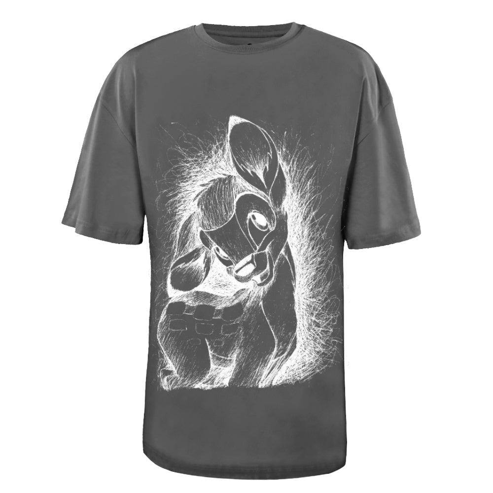 ACTIV GRAPHIC R.NECK -OVRSIZE T-SHIRT - CHARCOAL - Activ Abou Alaa