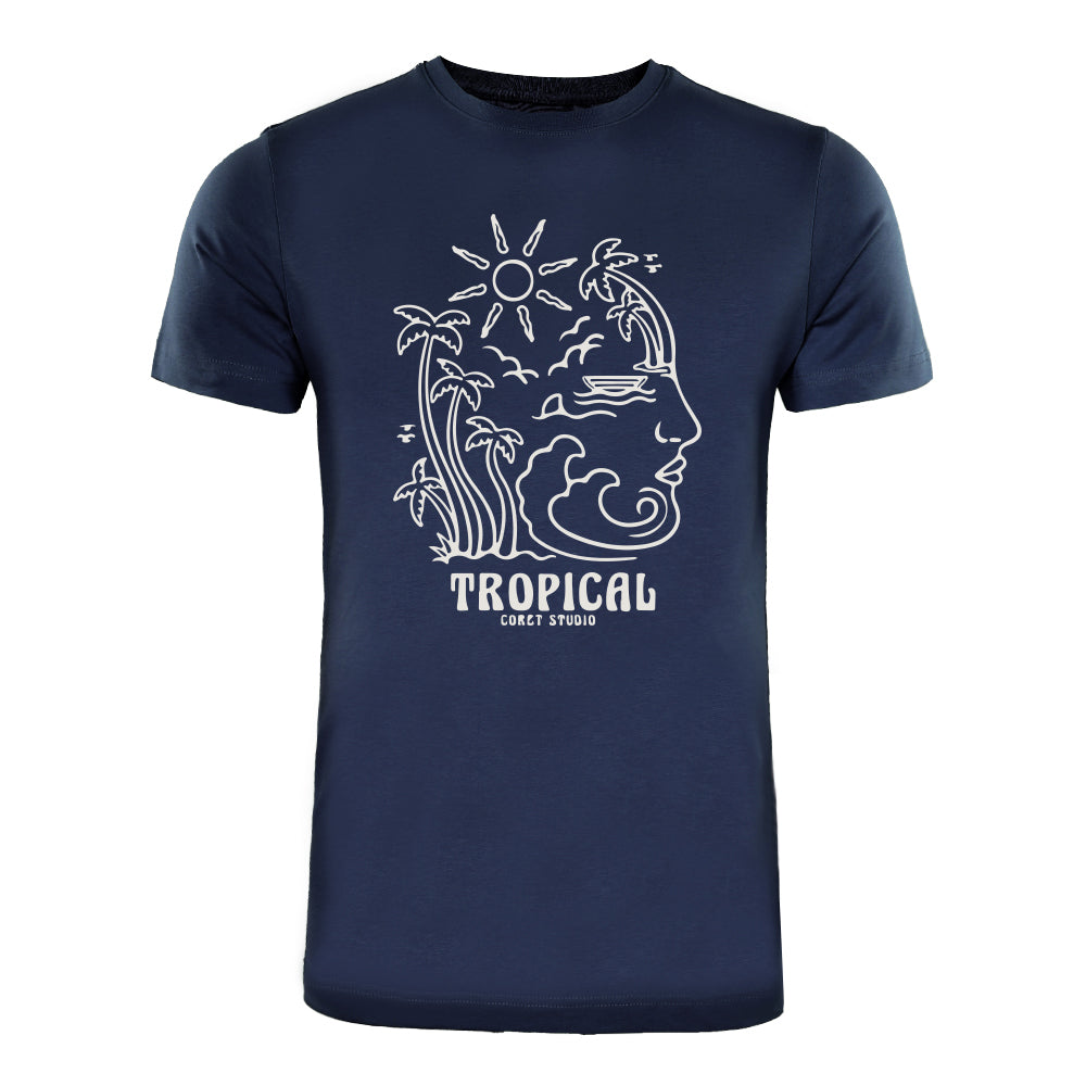 ACTIV HAWAII R.NECK T-SHIRT - NAVY