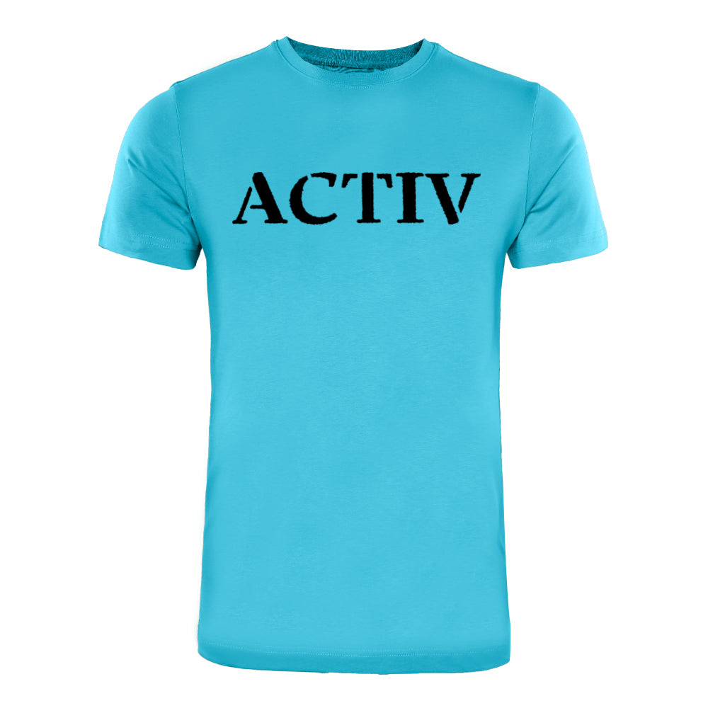 ACTIV PRINT R.NECK T-SHIRT - TURQUOIS