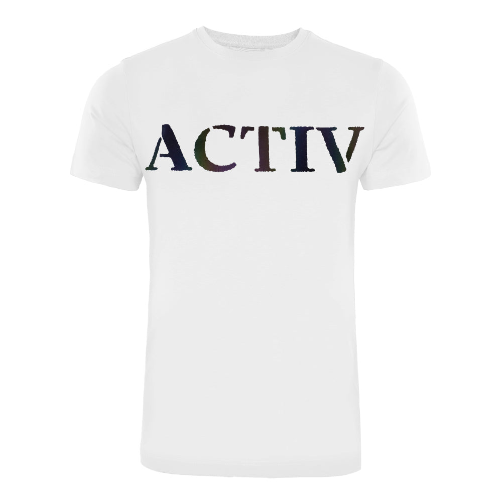 ACTIV PRINT R.NECK T-SHIRT - WHITE