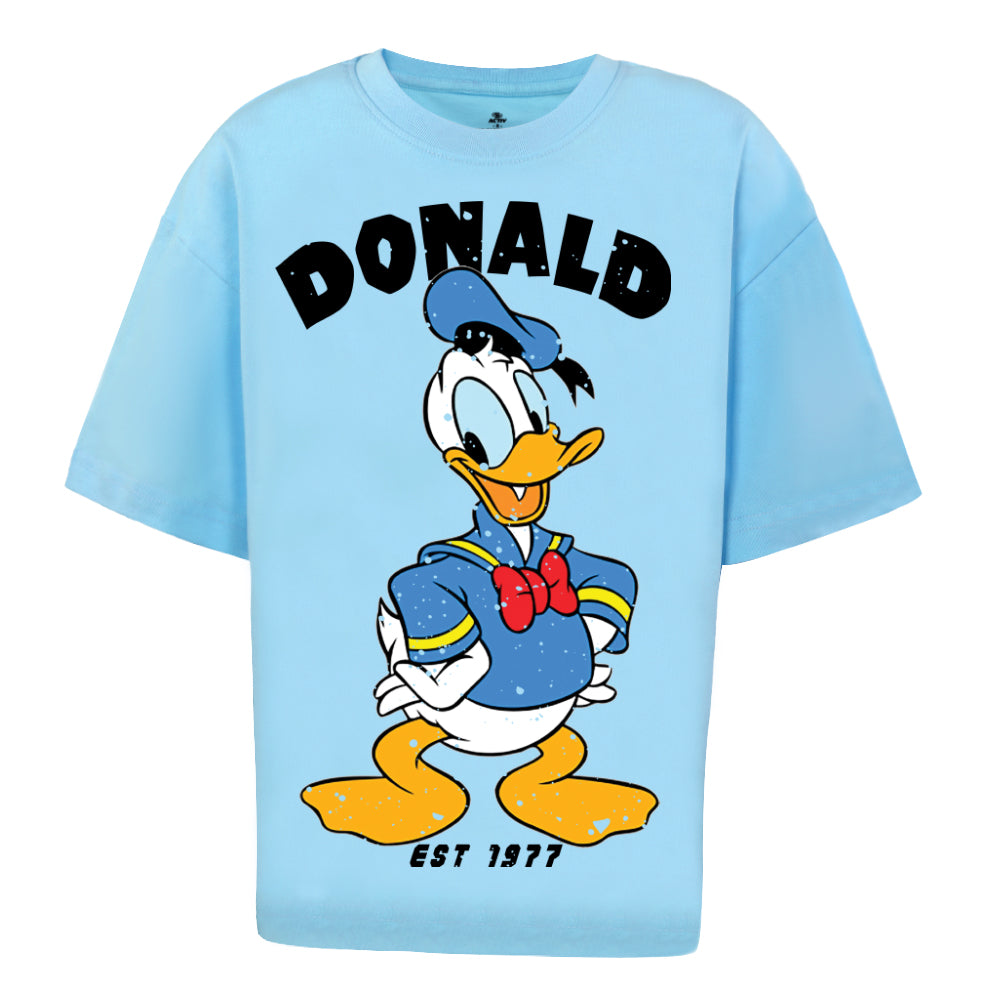 ACTIV GRAPHIC R.NECK T-SHIRT OVERSIZE - SKYBLUE