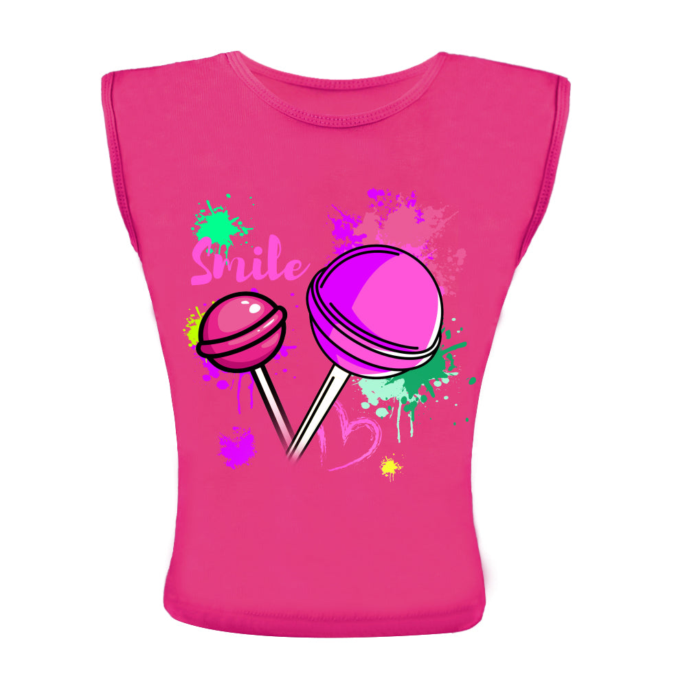 ACTIV CROP-TOP R.NECK T-SHIRT - FUCHSIA