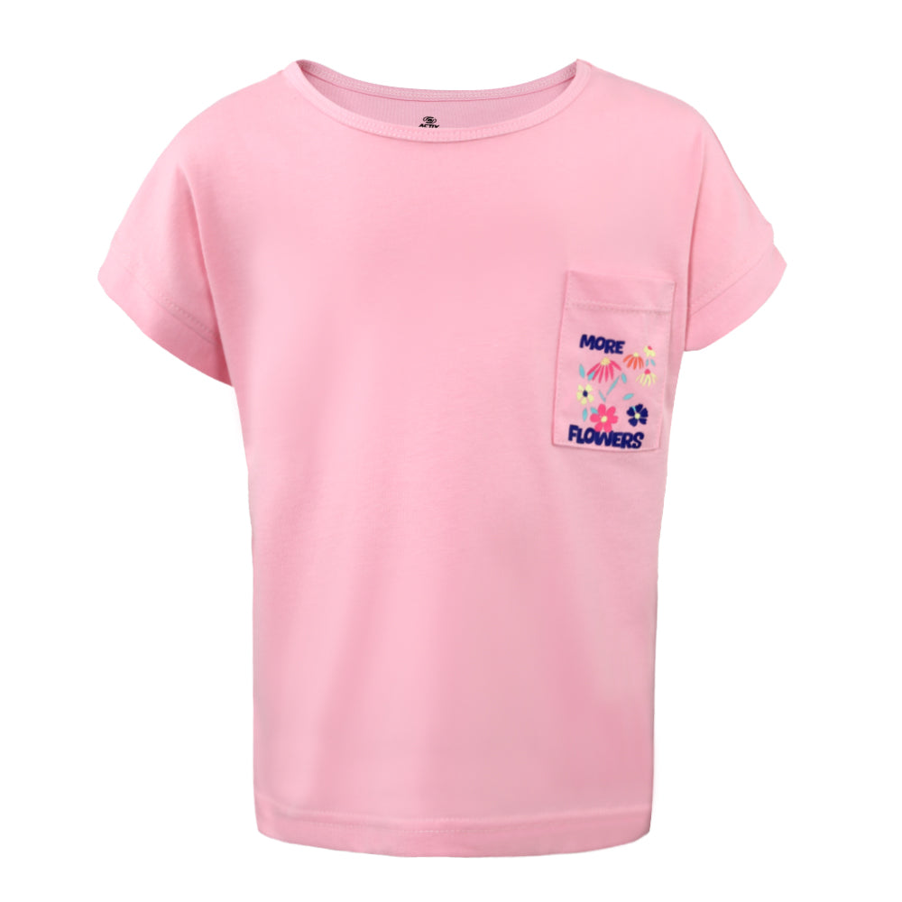 ACTIV POCKET R.NECK T-SHIRT - ROSE