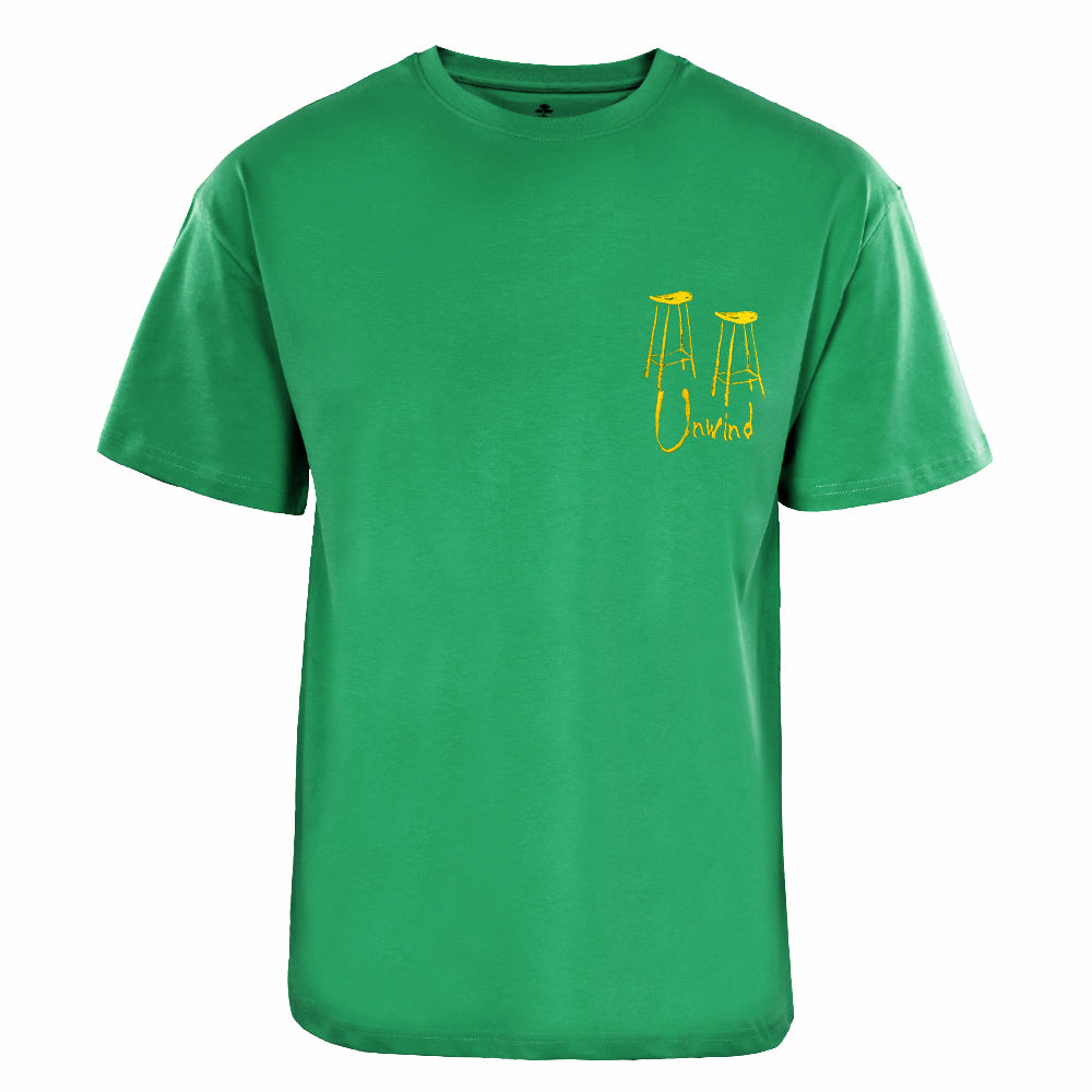 ACTIV EMB R.NECK T-SHIRT OVERSIZE - GREEN