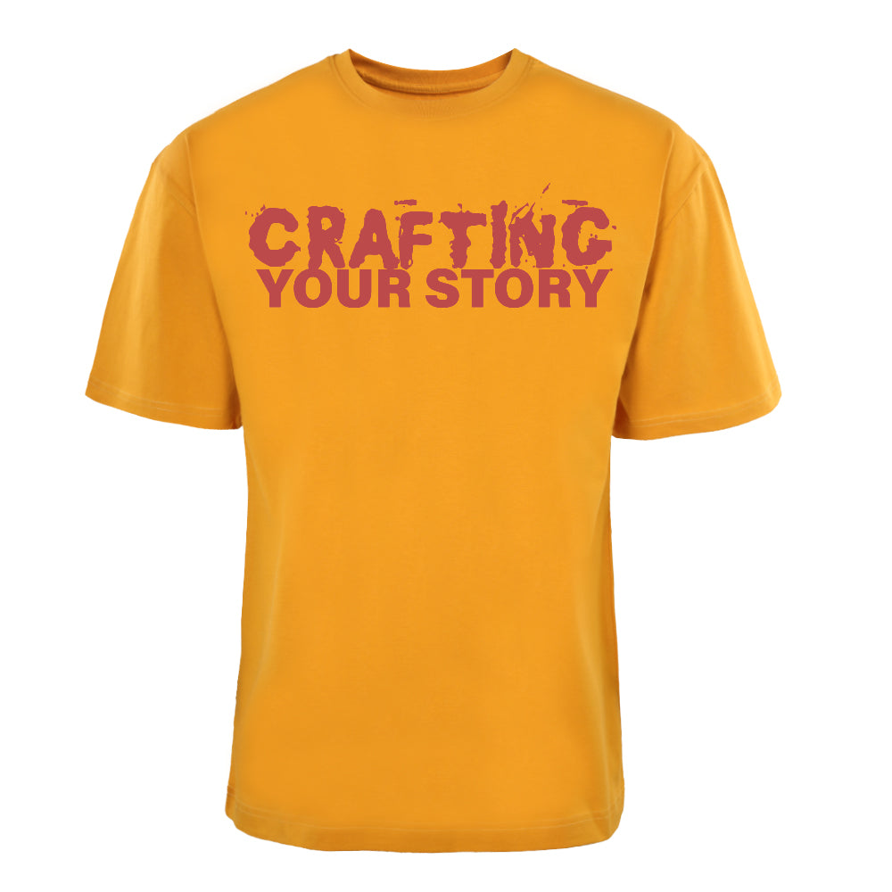 ACTIV GRAPHIC R.NECK -OVRSIZE T-SHIRT - MUSTARD