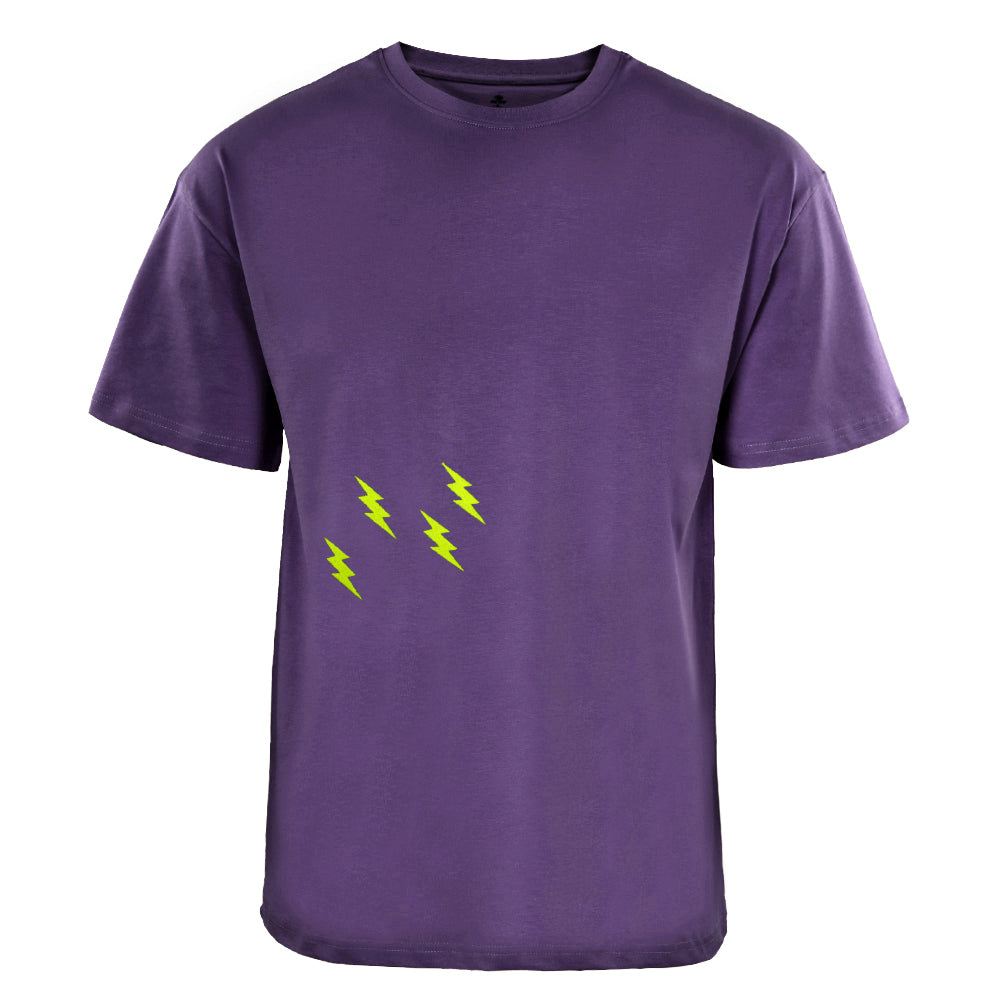 ACTIV GRAPHIC R.NECK -OVRSIZE T-SHIRT - PURPLE