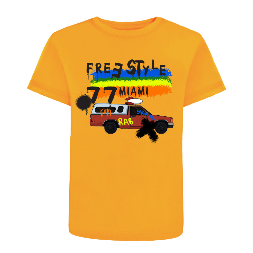 ACTIV GRAPHIC R.NECK T-SHIRT - CAMEL
