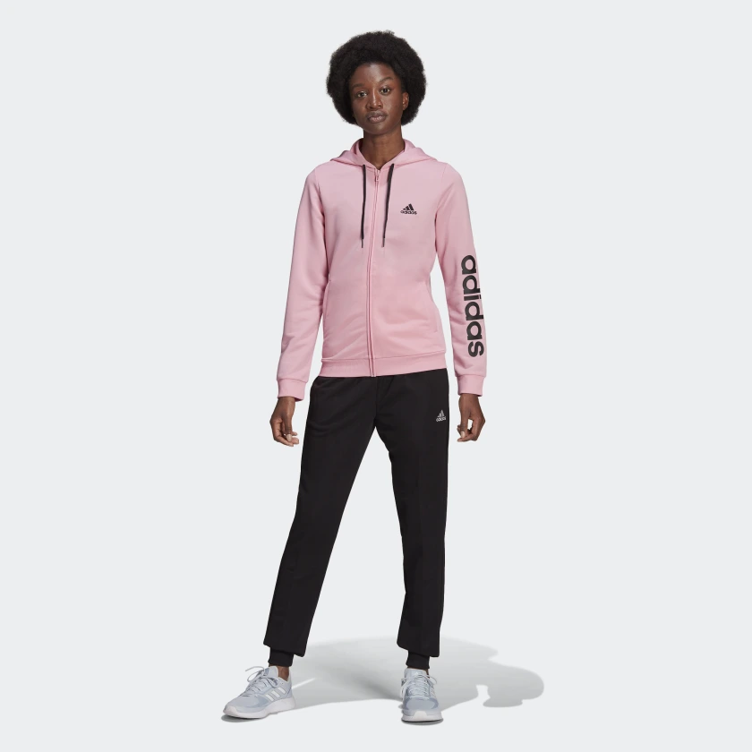 ADIDAS W LIN FT TS TRACKSUIT - PINK*BLK - – Activ Abou Alaa