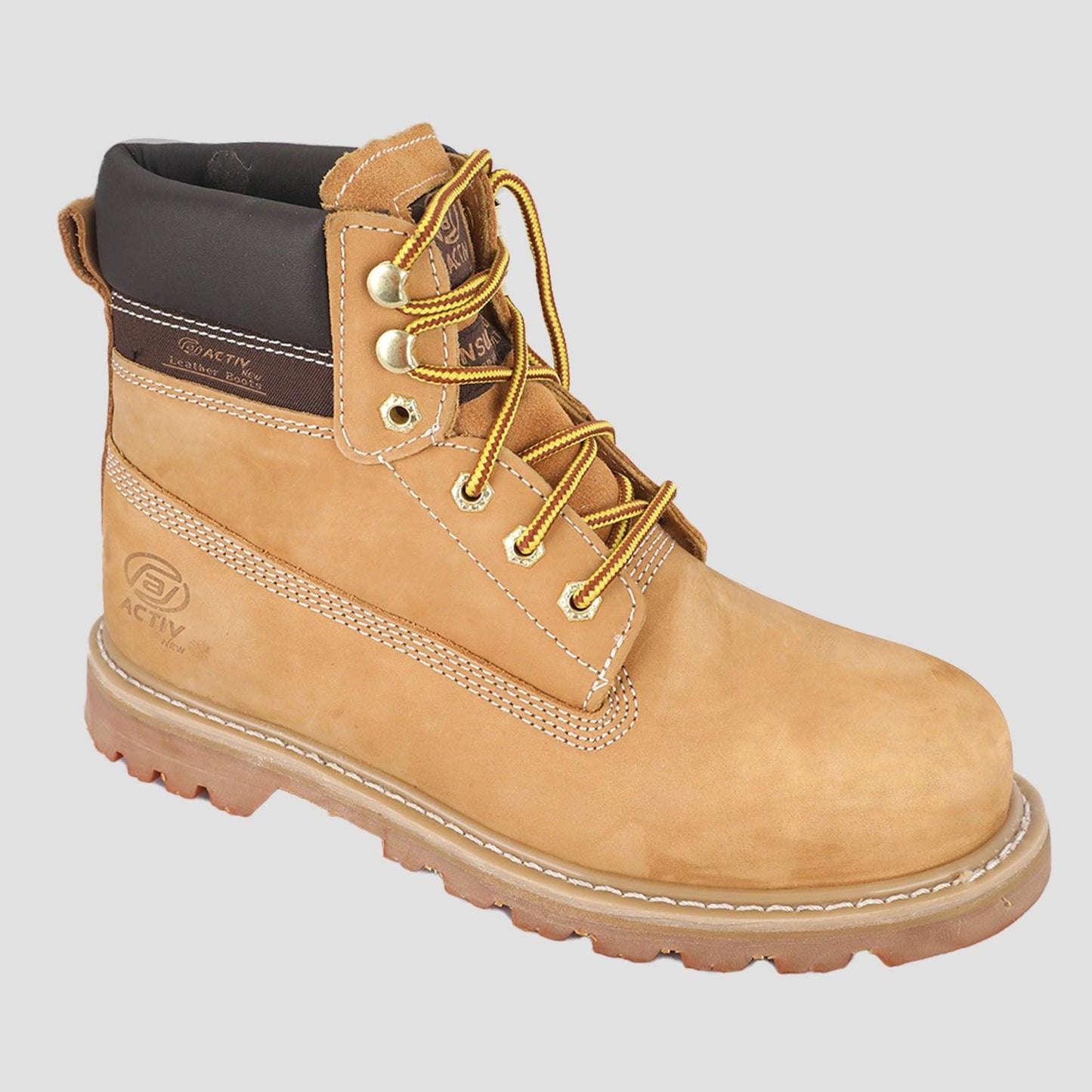 SAFETY BOOT SHOES - BROWN - Activ Abou Alaa