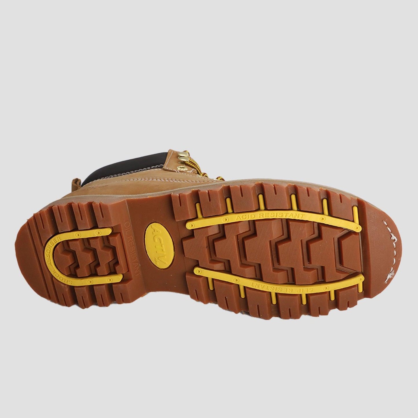 SAFETY BOOT SHOES - BROWN - Activ Abou Alaa