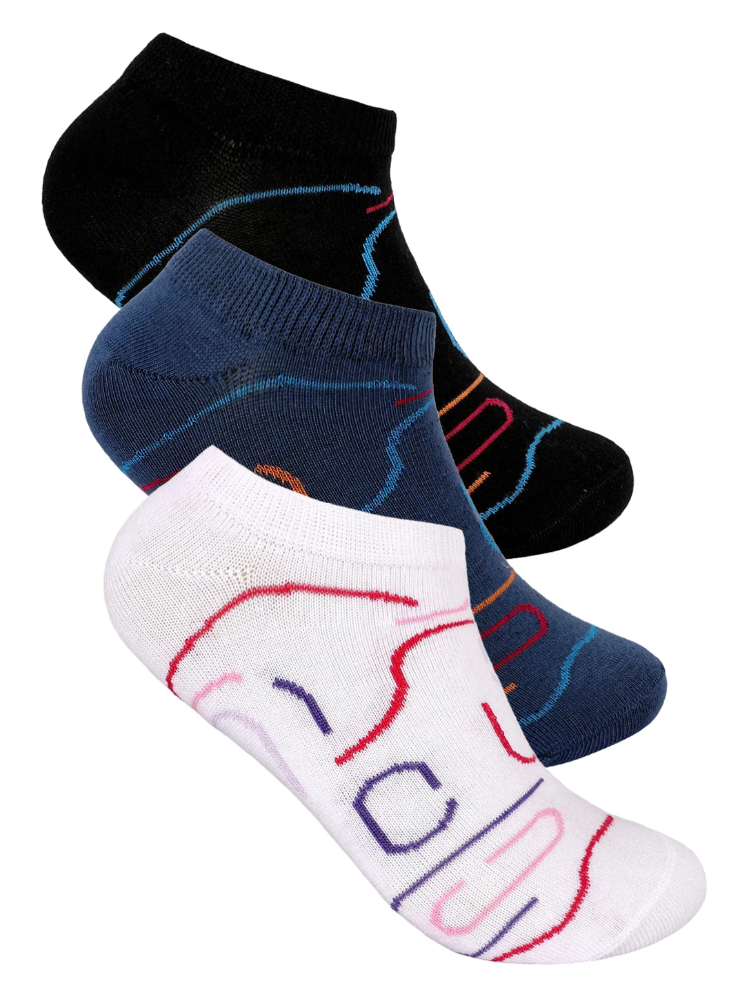 Low-Cut Athletic Ankle Socks - 3-Pack