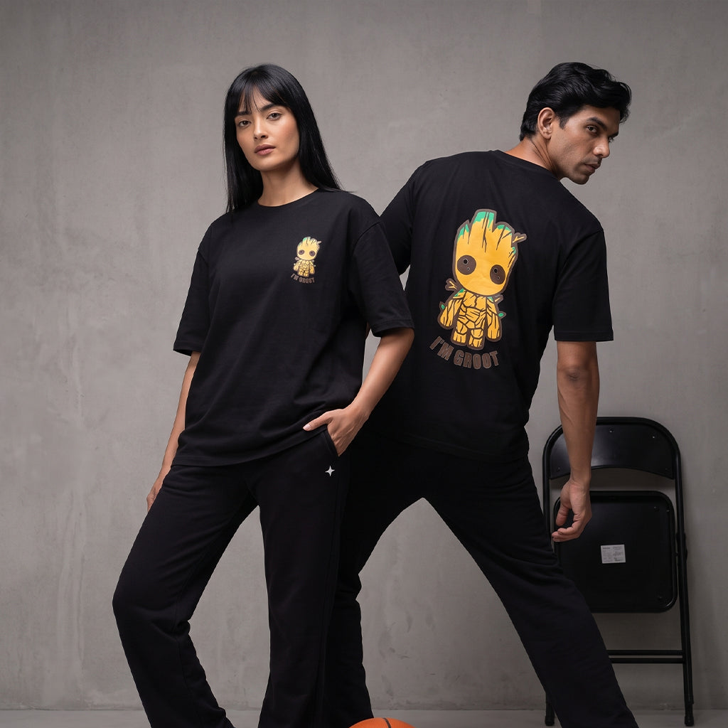 ACTIV GRAPHIC R.NECK T-SHIRT - BLACK