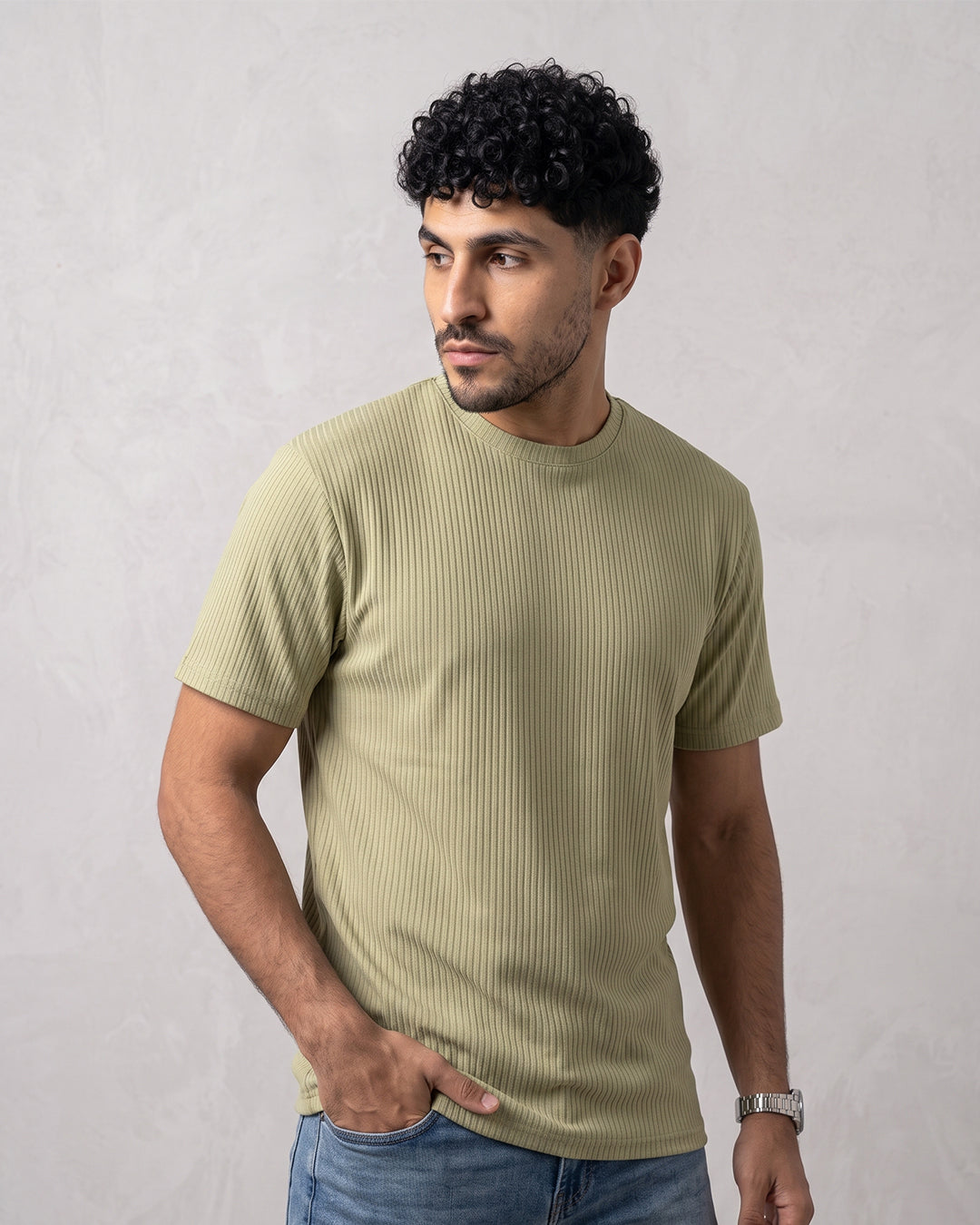 تي شيرت ACTIV BASIC R.NECK - بيج